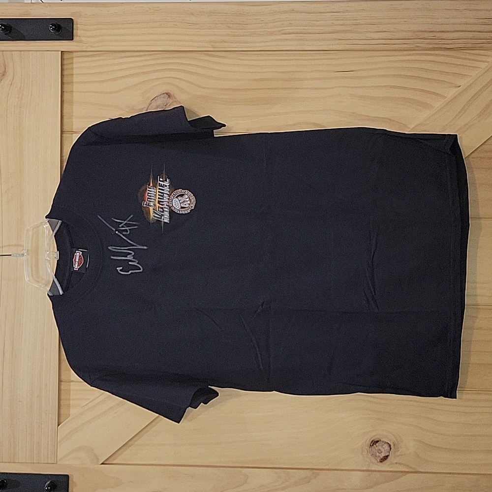 Harley-Davidson | Autographed Eddie Krawiec Tee | NHRA | 4X Champ